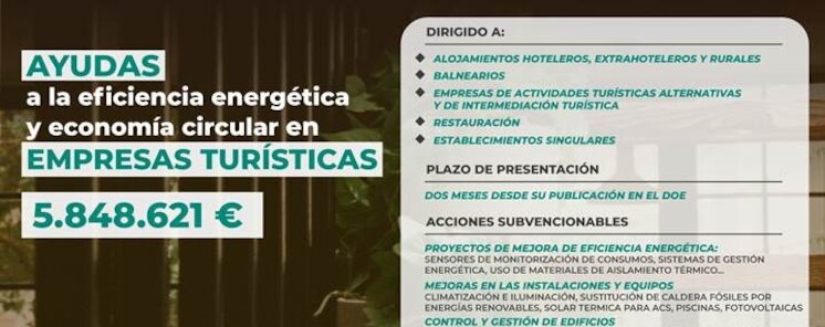 Ayudas eficiencia energtica a Empresas tursticas
