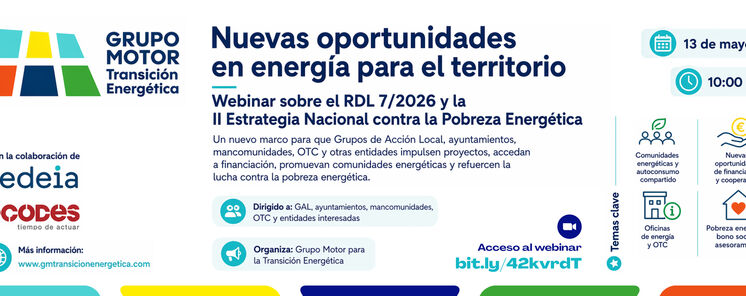 Invitacin al webinar sobre nuevas oportunidades para el desarrollo local en el mbito energtico