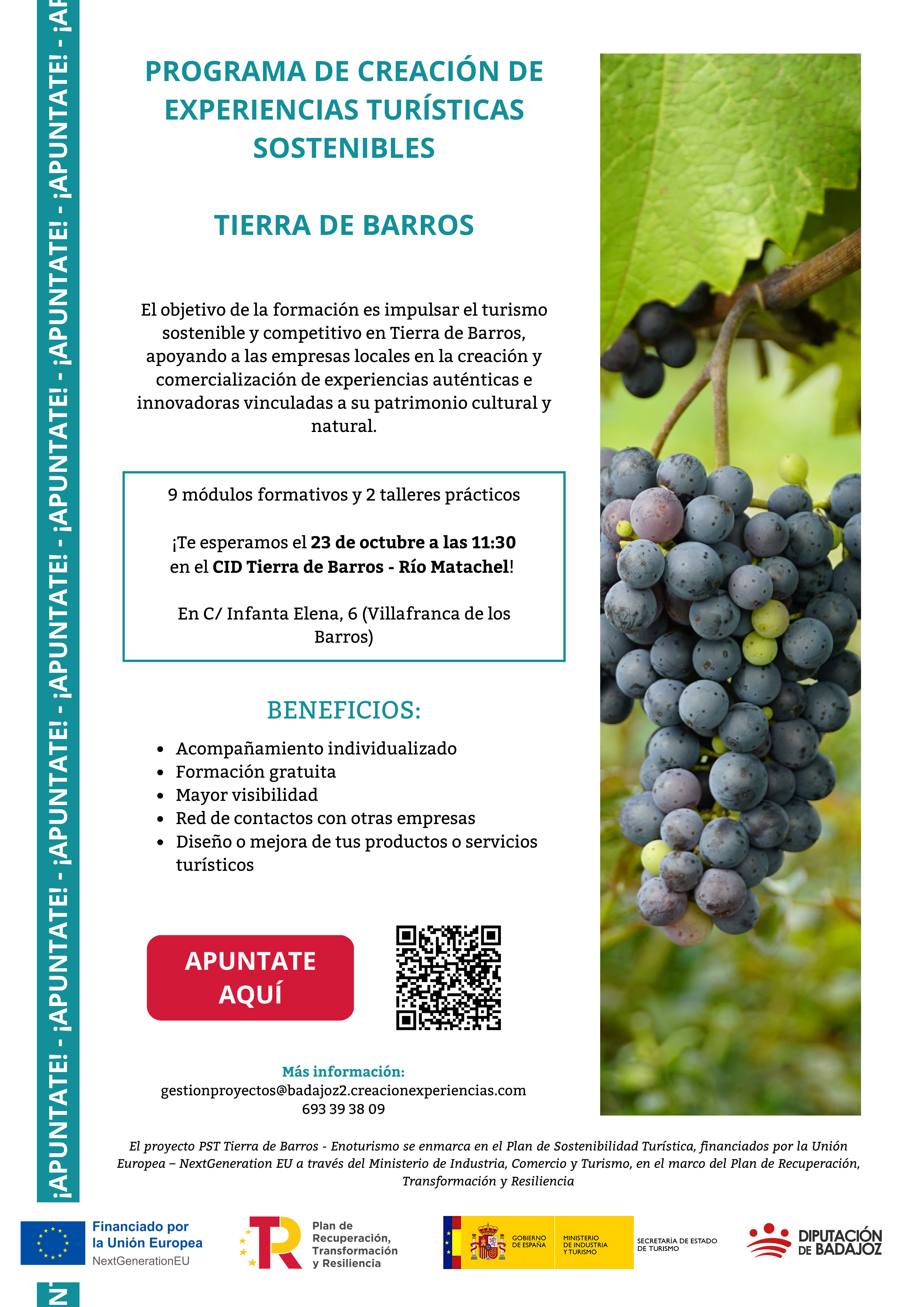 ¡Arranca el proyecto “Impulso y Desarrollo de los Productos Turísticos del PST Tierra de Barros - Enoturismo”!